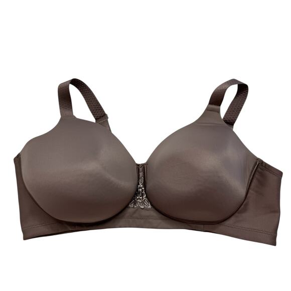 VANITY FAIR Beauty Back Full Figure Wireless Smoothing Bra Dark Beige 42D #71380 - Picture 1 of 5